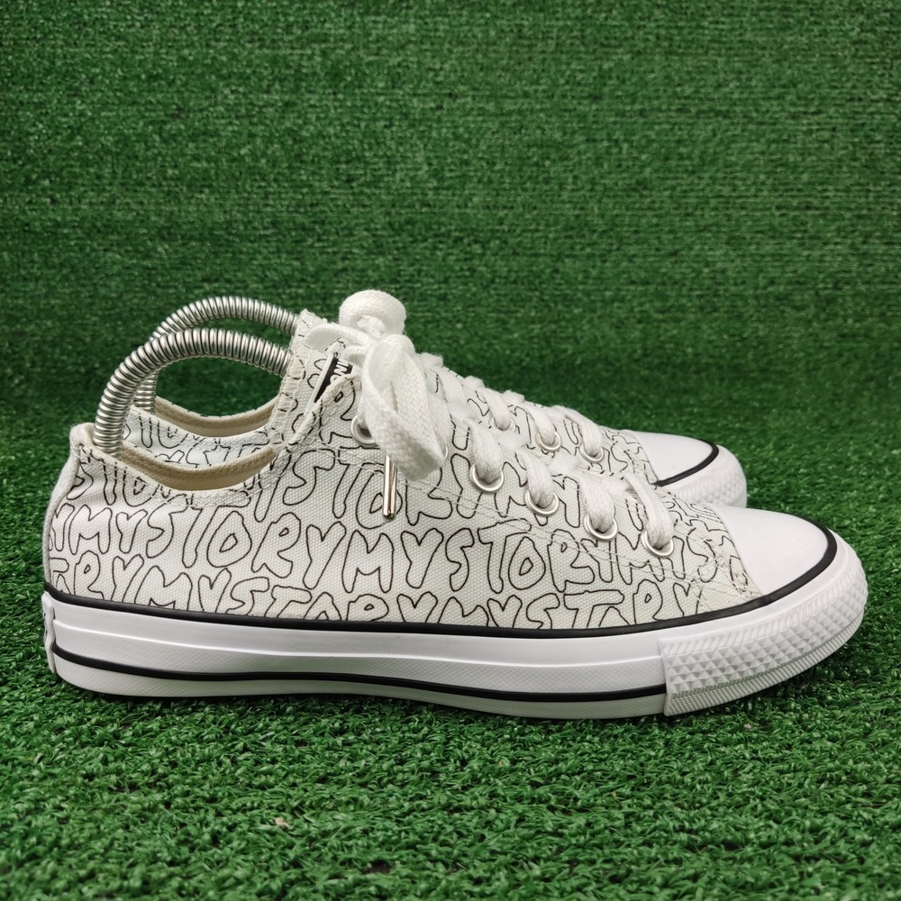 Converse Sneakers Womens 8 White My Story All Star Ox Low Top 170297F Canvas
